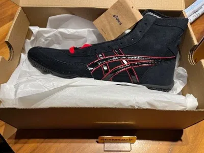 ASICS ASICS WRESTLING SHOES 1083A001 BLACK X BLACK RED SUCCESSOR TO ASICS EX-EO