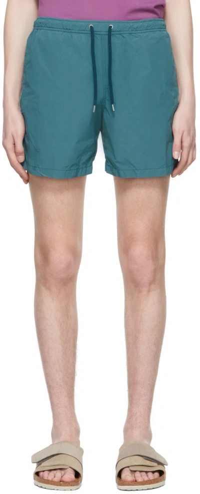 ASPESI BLUE POLYESTER SWIM SHORTS