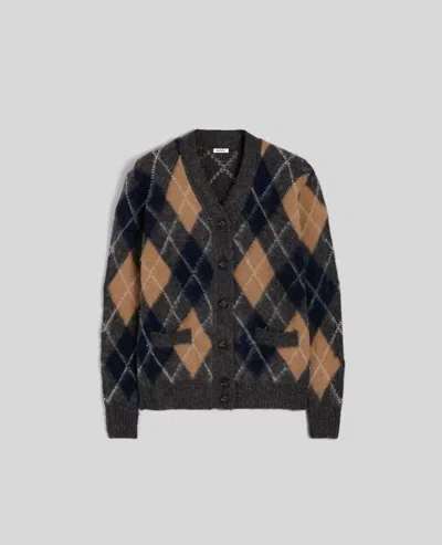 ASPESI BRUSHED SHETLAND WOOL CARDIGAN