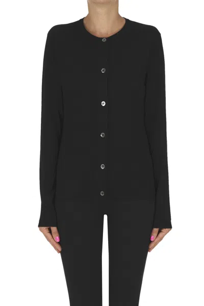 ASPESI EXTRAFINE WOOL KNIT CARDIGAN