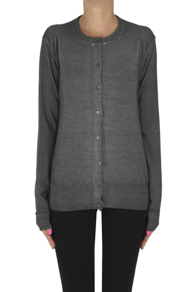 ASPESI EXTRAFINE WOOL KNIT CARDIGAN