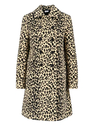 ASPESI LEOPARD PRINT DOUBLE-BREASTED COAT
