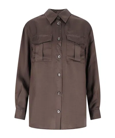 ASPESI ASPESI LONG-SLEEVED CURVED HEM SHIRT