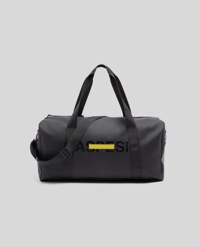 ASPESI TRAVEL BAG IN TELA GOMMATA - NERO