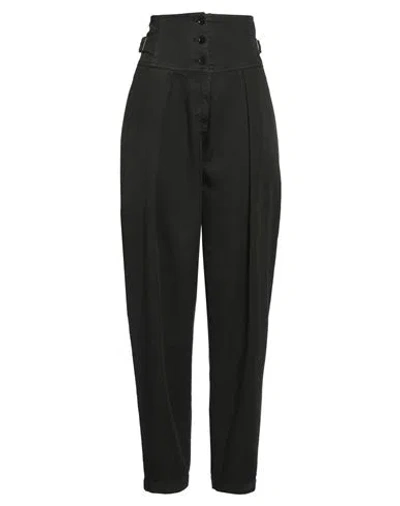 ASPESI ASPESI WOMAN PANTS DARK GREEN SIZE 8 COTTON