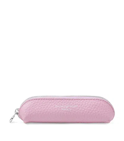 ASPINAL OF LONDON CROC-EMBOSSED LEATHER BABY PEN CASE