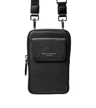 ASPINAL OF LONDON LEATHER CROSS-BODY PHONE POUCH