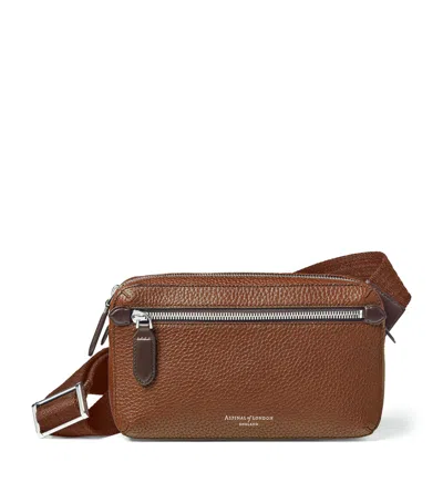 ASPINAL OF LONDON ASPINAL OF LONDON LEATHER REPORTER COMPACT BELT BAG