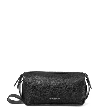 ASPINAL OF LONDON LEATHER REPORTER WASH BAG