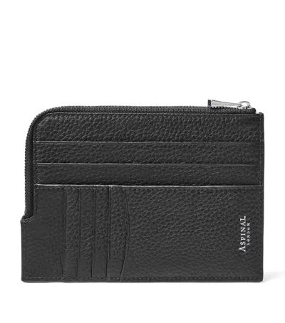 ASPINAL OF LONDON LEATHER ZIPPED TRAVEL WALLET