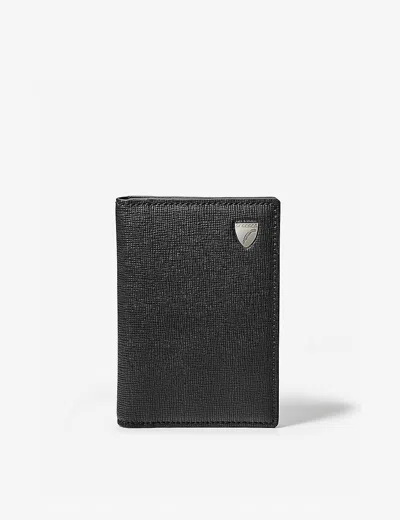 ASPINAL OF LONDON MENS BILLFOLD LOGO-EMBOSSED LEATHER WALLET