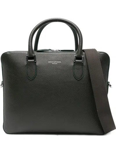 ASPINAL OF LONDON MOUNT STREET LEATHER BRIEFCASE
