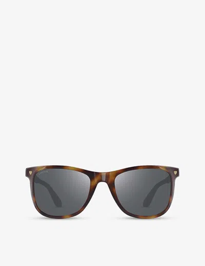 ASPINAL OF LONDON WOMENS TORTOISESHELL MILANO D-FRAME ACETATE SUNGLASSES