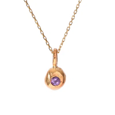 ASSUWA WOMEN'S PINK / PURPLE SENTIO AMETHYST BIRTHSTONE NECKLACE - AQUARIUS - FEBRUARY