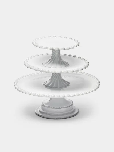 ASTIER DE VILLATTE ADÉLAÏDE HAND-GLAZED CERAMIC THREE-TIER CAKE STAND