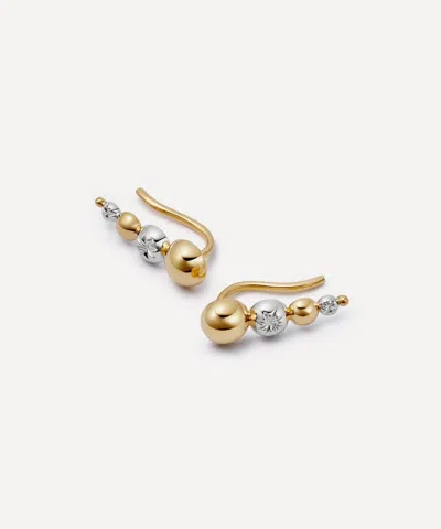 ASTLEY CLARKE ASTLEY CLARKE 18CT GOLD-PLATED VERMEIL SILVER AURORA CRAWLER EARRINGS