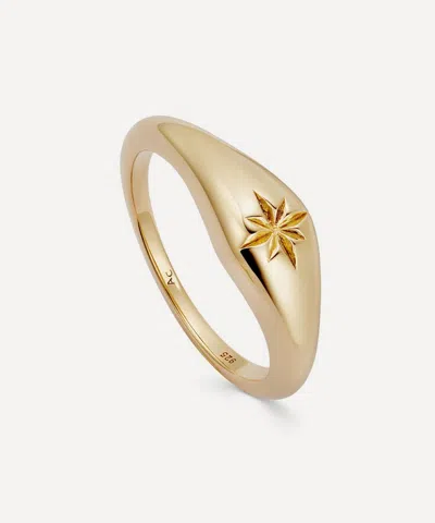 ASTLEY CLARKE ASTLEY CLARKE 18CT GOLD-PLATED VERMEIL SILVER MINI AURORA DOME RING