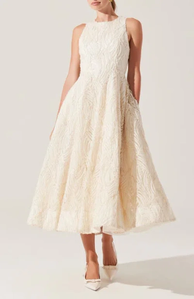 ASTR ASTR THE LABEL LILLEMOR TEXTURE SLEEVELESS MAXI DRESS