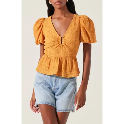 ASTR ASTR THE LABEL MYLAH PUCKERED TOP