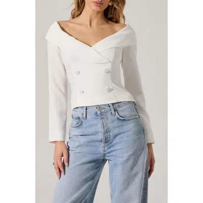 ASTR ASTR THE LABEL OFF THE SHOULDER SUIT TOP