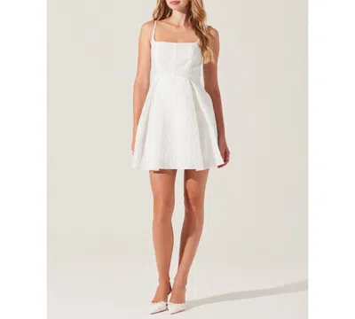 ASTR WOMEN'S ELLIE JACQUARD FIT & FLARE DRESS