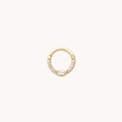 ASTRID &AMP; MIYU ASTRID &AMP; MIYU NAVETTE TOPAZ DAITH HOOP IN SOLID GOLD | NO SIZE | MOTHER'S DAY GIFT | JEWELRY BY 