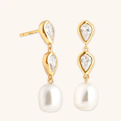 ASTRID &AMP; MIYU ASTRID &AMP; MIYU PEAR BEZEL &AMP; PEARL DROP STUDS