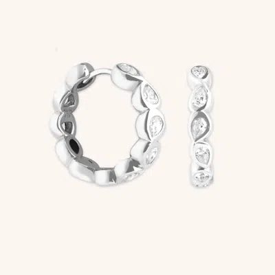 ASTRID &AMP; MIYU ASTRID &AMP; MIYU PEAR BEZEL HOOPS