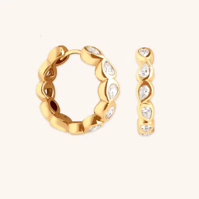 ASTRID &AMP; MIYU ASTRID &AMP; MIYU PEAR BEZEL HOOPS