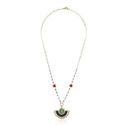 ATELIER PETITES PIERRES WOMEN'S GOLD GURU BEE - NATURAL GEM BEADED NECKLACE