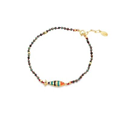 ATELIER PETITES PIERRES WOMEN'S GOLD IZZY - FISH ANKLET