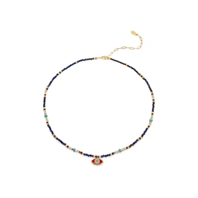 ATELIER PETITES PIERRES WOMEN'S GOLD / RED TINY MINI - NATURAL BEADED NECKLACE