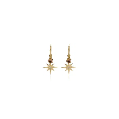 ATELIER PETITES PIERRES WOMEN'S GOLD SHINY - STAR EARRINGS