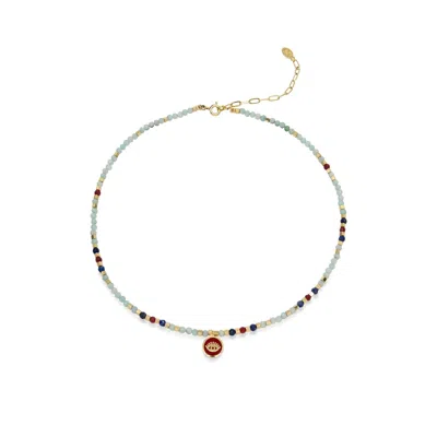 ATELIER PETITES PIERRES WOMEN'S SACRED EYE - NATURAL STONE EYE NECKLACE