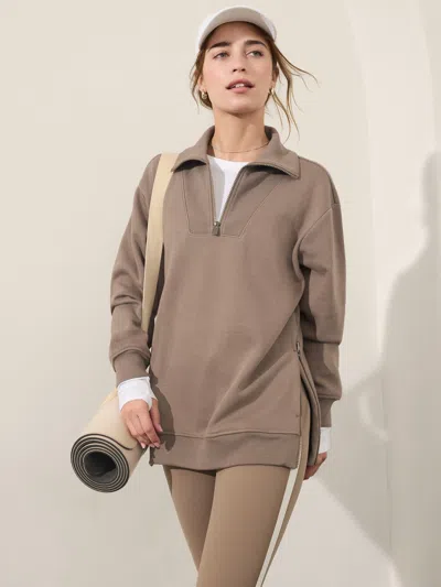 ATHLETA COZY KARMA 1/2 ZIP SWEATSHIRT