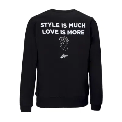 ATIPICI MEN'S CREWNECK SWEATSHIRT FOLLOW YOUR ART STYLE IS MUCH CREW BLACK