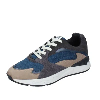 ATLANTIC STARS HERREN SCHUHE ATLANTIC STARS 43 EU SNEAKERS GRAU WILDLEDER BLAU TEXTIL BJ493-43