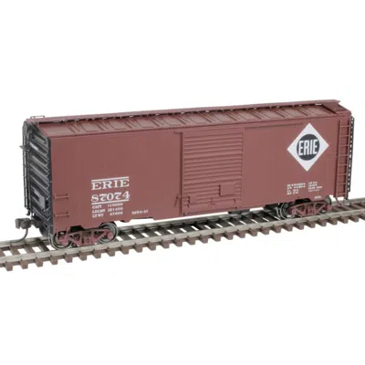 ATLAS NO.87243 HO SCALE ERIE POSTWAR MODEL TRAIN BOXCAR