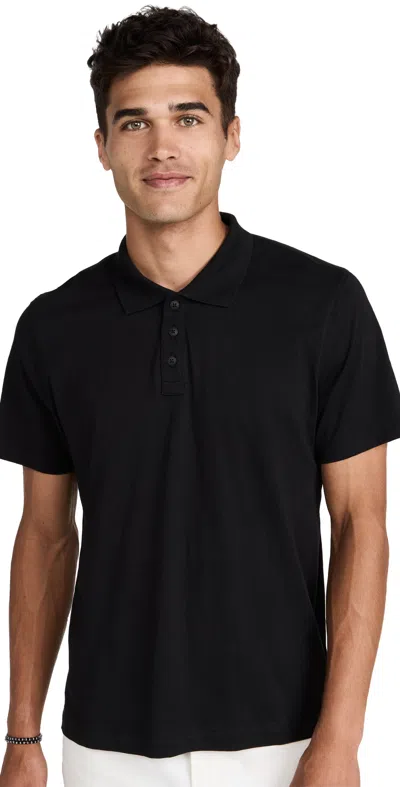 ATM ANTHONY THOMAS MELILLO CLASSIC JERSEY POLO BLACK