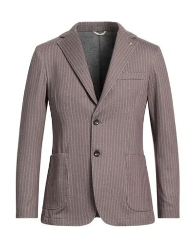 AT.P.CO AT. P.CO MAN BLAZER BROWN SIZE 44 POLYESTER, COTTON, ELASTANE