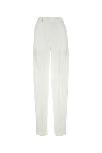 ATTICO THE ATTICO WHITE SATIN JAGGER PANT