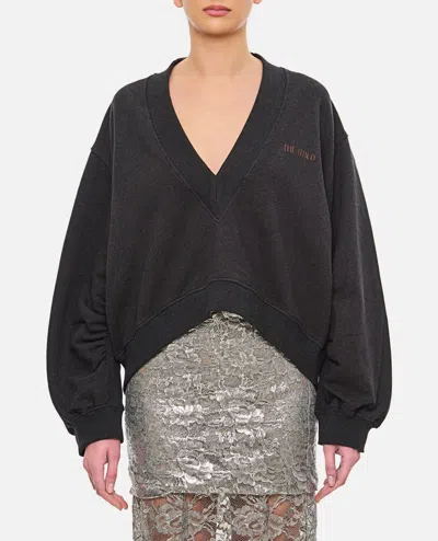 ATTICO BLACK FADE AND BROWN SWEATSHIRT