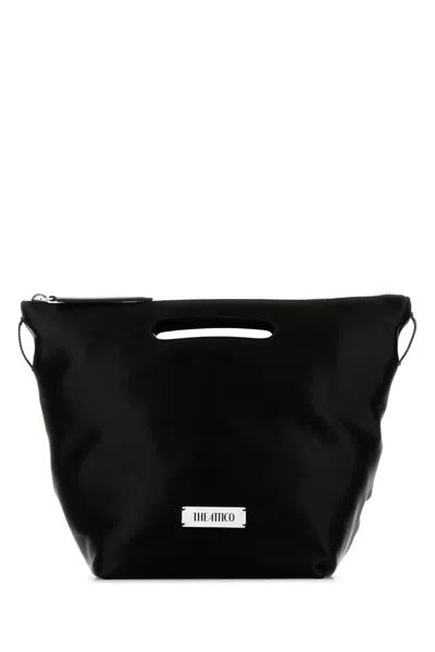 ATTICO BLACK SATIN VIA DEI GIARDINI HANDBAG