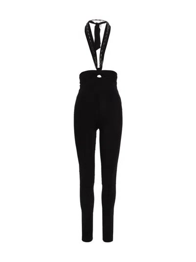 ATTICO WOMEN BLACK STRETCH POLYESTER RUBY PANT, 24 LUXURY PANTS FOR WOMEN DARVEYS