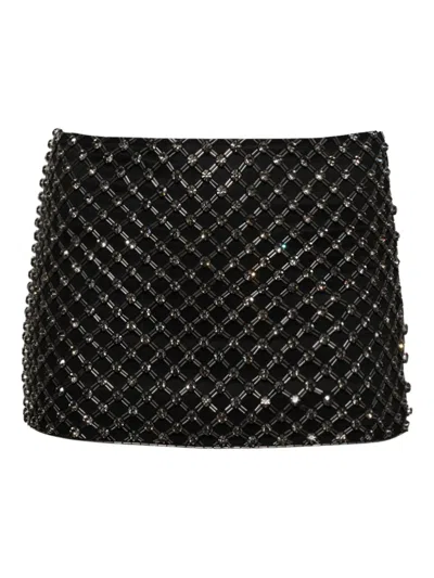 ATTICO CADY CRYSTAL-EMBELLISHED MINISKIRT