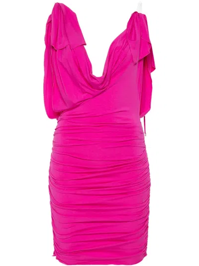 ATTICO DRAPED MINI DRESS