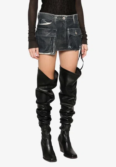 ATTICO FAY CARGO MINI SKIRT