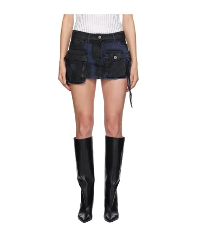 ATTICO FAY MINI DENIM SKIRT
