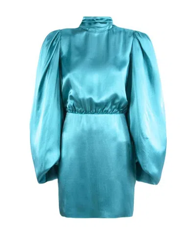 ATTICO THE ATTICO BALLOON SLEEVE MINI DRESS