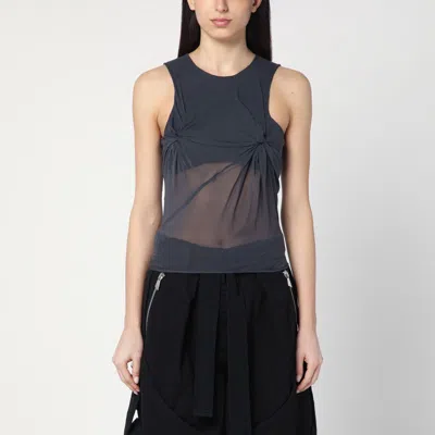 ATTICO GRAY SILK TANK TOP